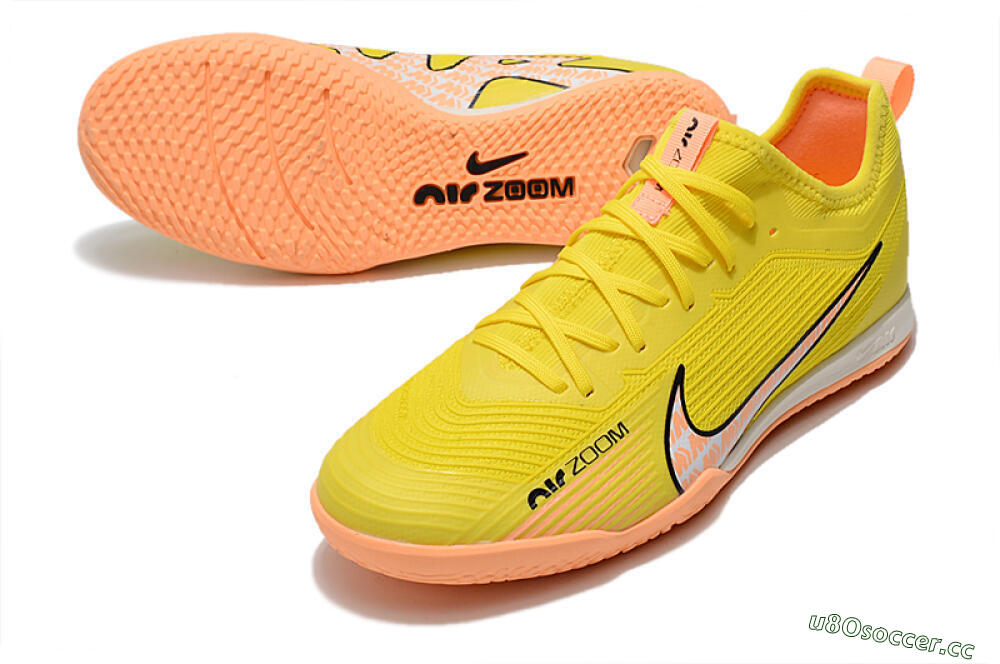 Men's Nike Air Zoom Mercurial Vapor 15 Pro IC Indoor & Futsal Low-Tops Football Shoes - Yellow/Pink/Black 3
