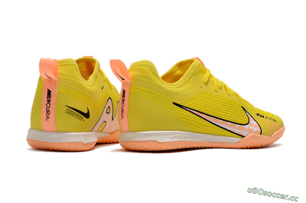 Men's Nike Air Zoom Mercurial Vapor 15 Pro IC Indoor & Futsal Low-Tops Football Shoes - Yellow/Pink/Black 6