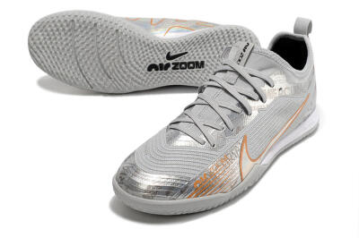 Men's Nike Air Zoom Mercurial Vapor 15 Pro IC Indoor & Futsal Low-Tops Football Shoes - Silver/Gold/White