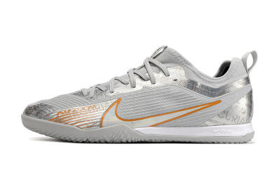Men's Nike Air Zoom Mercurial Vapor 15 Pro IC Indoor & Futsal Low-Tops Football Shoes - Silver/Gold/White