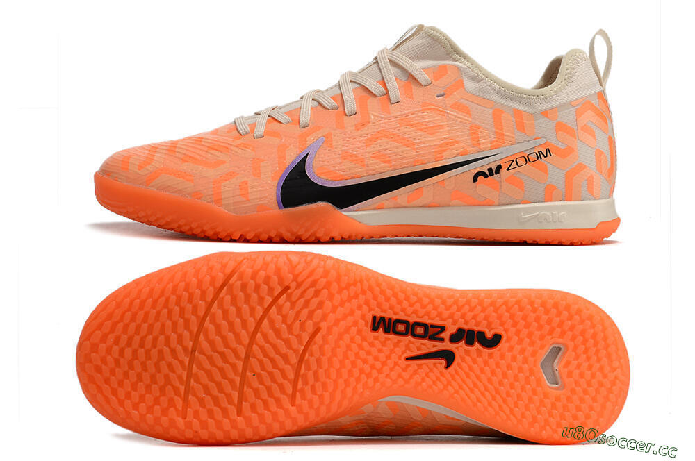 Men's Nike Air Zoom Mercurial Vapor 15 Pro IC Indoor & Futsal Low-Tops Football Shoes - Orange/Purple/Black 1