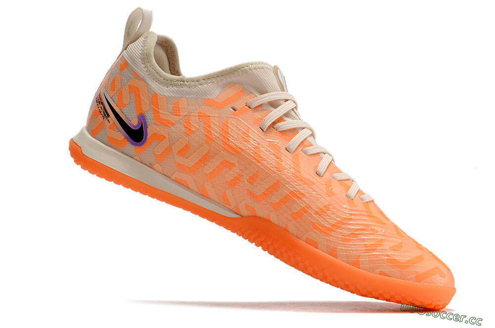 Men's Nike Air Zoom Mercurial Vapor 15 Pro IC Indoor & Futsal Low-Tops Football Shoes - Orange/Purple/Black 4
