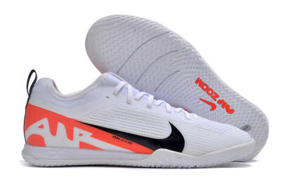 Men's Nike Air Zoom Mercurial Vapor 15 Pro IC Indoor & Futsal Low-Tops Football Shoes - White/Black/Red