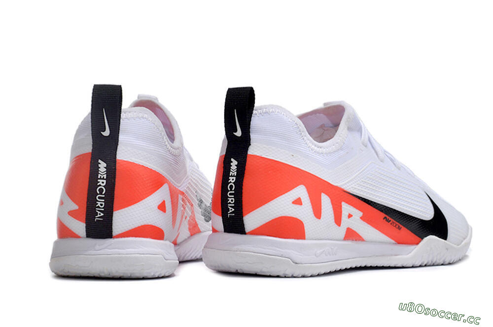 Men's Nike Air Zoom Mercurial Vapor 15 Pro IC Indoor & Futsal Low-Tops Football Shoes - White/Black/Red 6