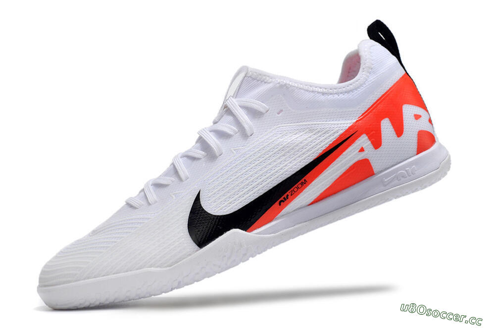 Men's Nike Air Zoom Mercurial Vapor 15 Pro IC Indoor & Futsal Low-Tops Football Shoes - White/Black/Red 5