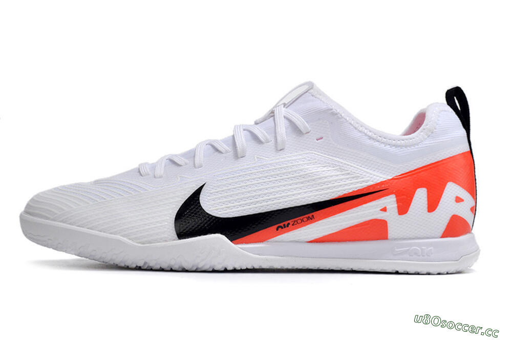 Men's Nike Air Zoom Mercurial Vapor 15 Pro IC Indoor & Futsal Low-Tops Football Shoes - White/Black/Red 0