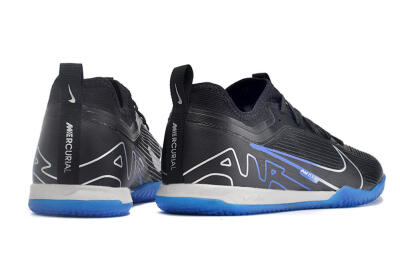 Men's Nike Air Zoom Mercurial Vapor 15 Pro IC Indoor & Futsal Low-Tops Football Shoes - Black/Silver/Blue