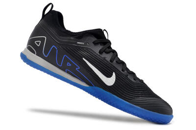 Men's Nike Air Zoom Mercurial Vapor 15 Pro IC Indoor & Futsal Low-Tops Football Shoes - Black/Silver/Blue