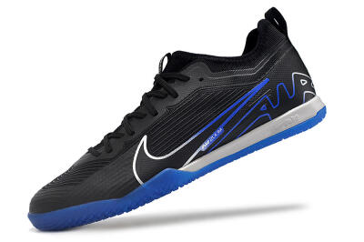 Men's Nike Air Zoom Mercurial Vapor 15 Pro IC Indoor & Futsal Low-Tops Football Shoes - Black/Silver/Blue