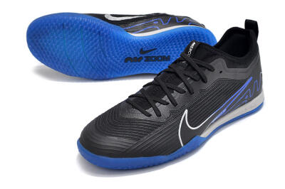 Men's Nike Air Zoom Mercurial Vapor 15 Pro IC Indoor & Futsal Low-Tops Football Shoes - Black/Silver/Blue