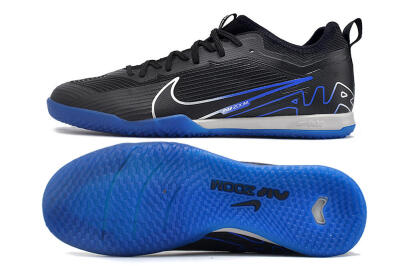 Men's Nike Air Zoom Mercurial Vapor 15 Pro IC Indoor & Futsal Low-Tops Football Shoes - Black/Silver/Blue