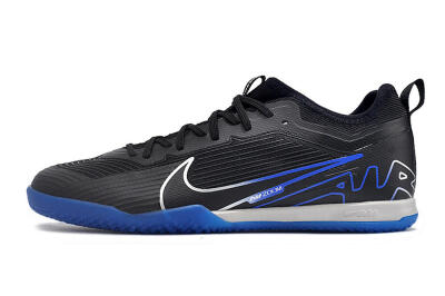 Men's Nike Air Zoom Mercurial Vapor 15 Pro IC Indoor & Futsal Low-Tops Football Shoes - Black/Silver/Blue