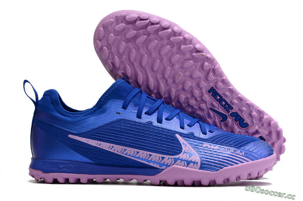 Men's Nike Air Zoom Mercurial Vapor 15 Pro TF Artificial Turf Low-Tops Football Shoes - Blue/Purple 2