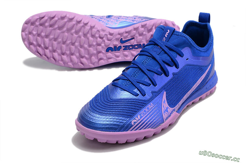 Men's Nike Air Zoom Mercurial Vapor 15 Pro TF Artificial Turf Low-Tops Football Shoes - Blue/Purple 3