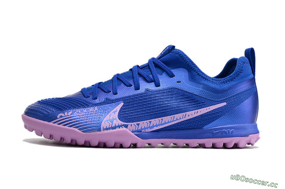 Men's Nike Air Zoom Mercurial Vapor 15 Pro TF Artificial Turf Low-Tops Football Shoes - Blue/Purple 0