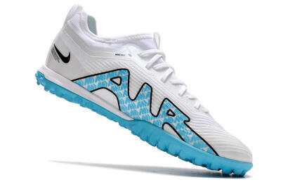 Men's Nike Air Zoom Mercurial Vapor 15 Pro TF Artificial Turf Low-Tops Football Shoes - White/Blue/Black