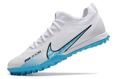 Men's Nike Air Zoom Mercurial Vapor 15 Pro TF Artificial Turf Low-Tops Football Shoes - White/Blue/Black
