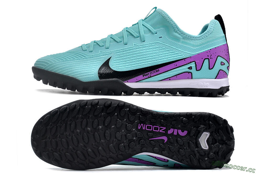 Men's Nike Air Zoom Mercurial Vapor 15 Pro TF Artificial Turf Low-Tops Football Shoes - Blue/Black/Purple 1