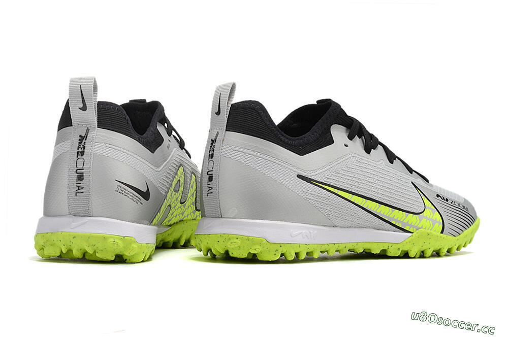 Men's Nike Air Zoom Mercurial Vapor 15 Pro TF Artificial Turf Low-Tops Football Shoes - Silver/Yellow/Black 6