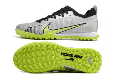 Men's Nike Air Zoom Mercurial Vapor 15 Pro TF Artificial Turf Low-Tops Football Shoes - Silver/Yellow/Black