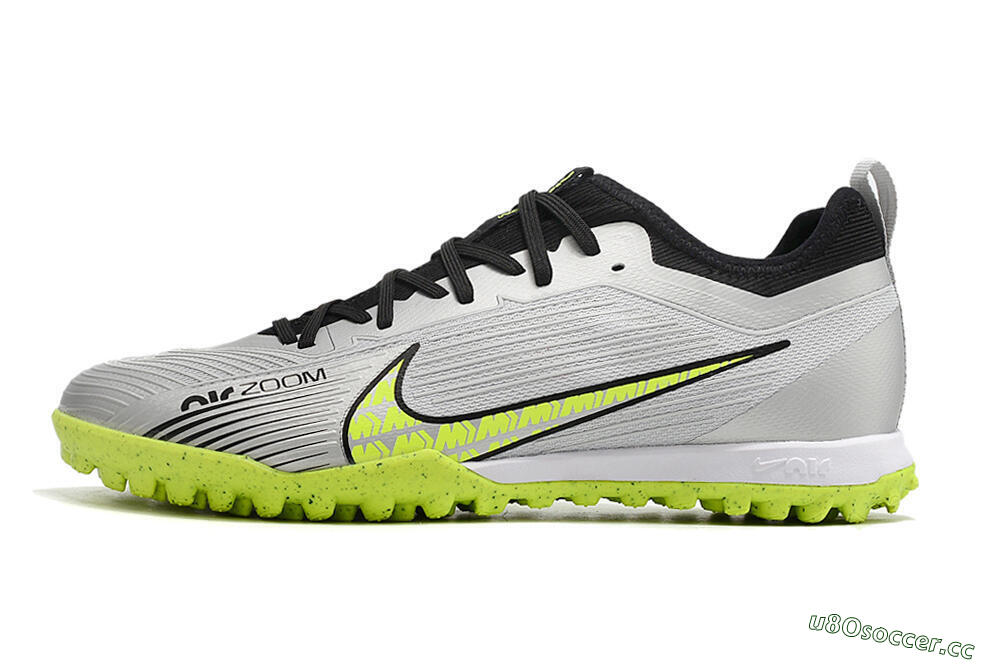 Men's Nike Air Zoom Mercurial Vapor 15 Pro TF Artificial Turf Low-Tops Football Shoes - Silver/Yellow/Black 0