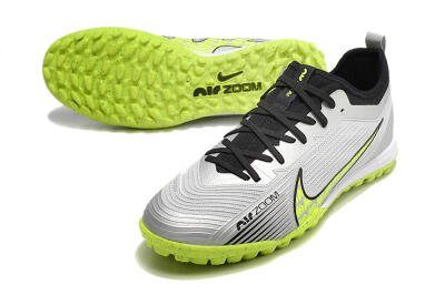 Men's Nike Air Zoom Mercurial Vapor 15 Pro TF Artificial Turf Low-Tops Football Shoes - Silver/Yellow/Black