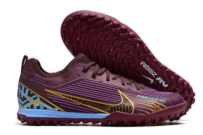 Men's Nike Air Zoom Mercurial Vapor 15 Pro TF Artificial Turf Low-Tops Football Shoes - Red/Purple/Gold/Blue