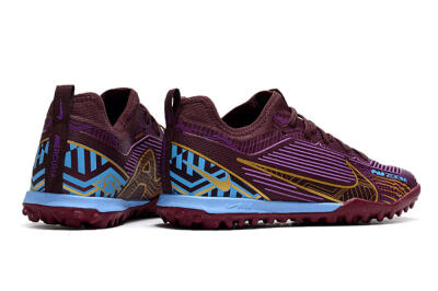 Men's Nike Air Zoom Mercurial Vapor 15 Pro TF Artificial Turf Low-Tops Football Shoes - Red/Purple/Gold/Blue