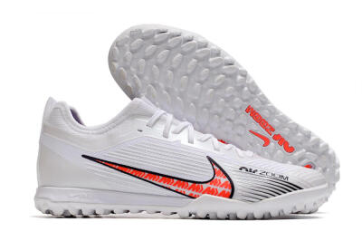 Men's Nike Air Zoom Mercurial Vapor 15 Pro TF Artificial Turf Low-Tops Football Shoes - White/Black/Red