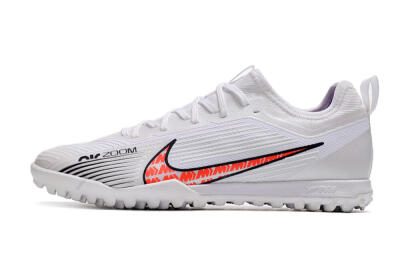 Men's Nike Air Zoom Mercurial Vapor 15 Pro TF Artificial Turf Low-Tops Football Shoes - White/Black/Red