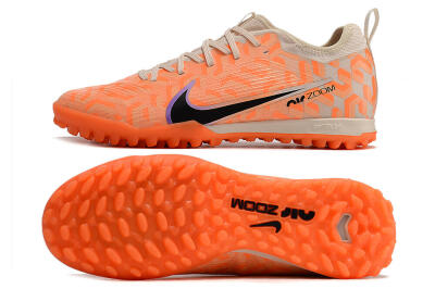 Men's Nike Air Zoom Mercurial Vapor 15 Pro TF Artificial Turf Low-Tops Football Shoes - Orange/Purple/Black