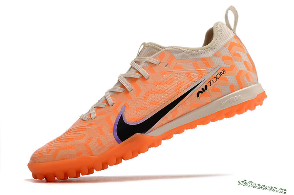 Men's Nike Air Zoom Mercurial Vapor 15 Pro TF Artificial Turf Low-Tops Football Shoes - Orange/Purple/Black 5