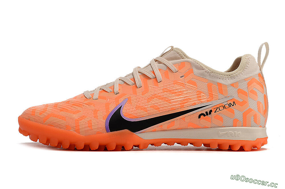 Men's Nike Air Zoom Mercurial Vapor 15 Pro TF Artificial Turf Low-Tops Football Shoes - Orange/Purple/Black 0