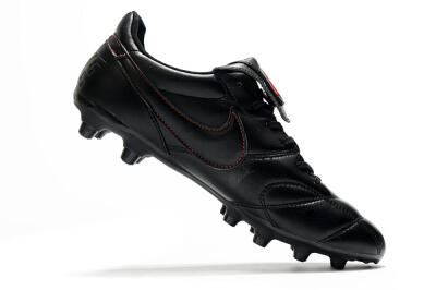 Men's Nike Premier 2.0 FG Firm Ground Low-Tops Football Boots - Black/Red