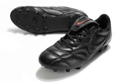 Men's Nike Premier 2.0 FG Firm Ground Low-Tops Football Boots - Black/Red