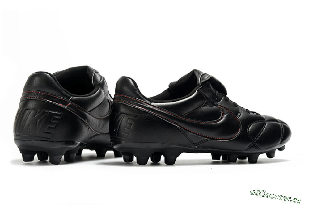 Men's Nike Premier 2.0 FG Firm Ground Low-Tops Football Boots - Black/Red 6