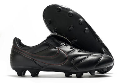 Men's Nike Premier 2.0 FG Firm Ground Low-Tops Football Boots - Black/Red