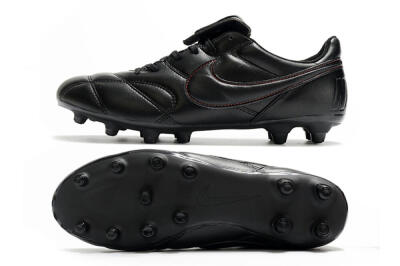 Men's Nike Premier 2.0 FG Firm Ground Low-Tops Football Boots - Black/Red