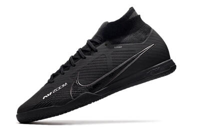 Men's Nike Air Zoom Mercurial Superfly 9 Elite IC Indoor & Futsal High-Tops Football Shoes - Black/White/Yellow