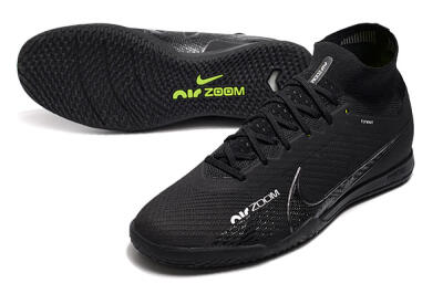 Men's Nike Air Zoom Mercurial Superfly 9 Elite IC Indoor & Futsal High-Tops Football Shoes - Black/White/Yellow