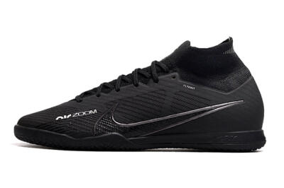 Men's Nike Air Zoom Mercurial Superfly 9 Elite IC Indoor & Futsal High-Tops Football Shoes - Black/White/Yellow