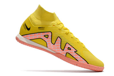 Men's Nike Air Zoom Mercurial Superfly 9 Elite IC Indoor & Futsal High-Tops Football Shoes - Yellow/Pink/Black