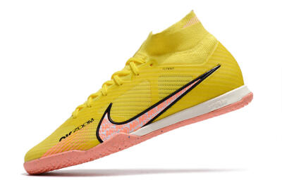 Men's Nike Air Zoom Mercurial Superfly 9 Elite IC Indoor & Futsal High-Tops Football Shoes - Yellow/Pink/Black