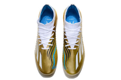 Men's Adidas X Speedportal .1 FG Firm Ground Low-Tops Football Boots - Gold/White/Blue