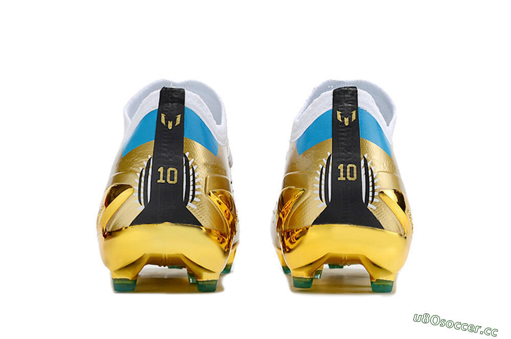 Men's Adidas X Speedportal .1 FG Firm Ground Low-Tops Football Boots - Gold/White/Blue 5