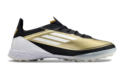 Unisex Adidas F50 Elite TF Artificial Turf Low-Tops Football Shoes - Gold/White/Black