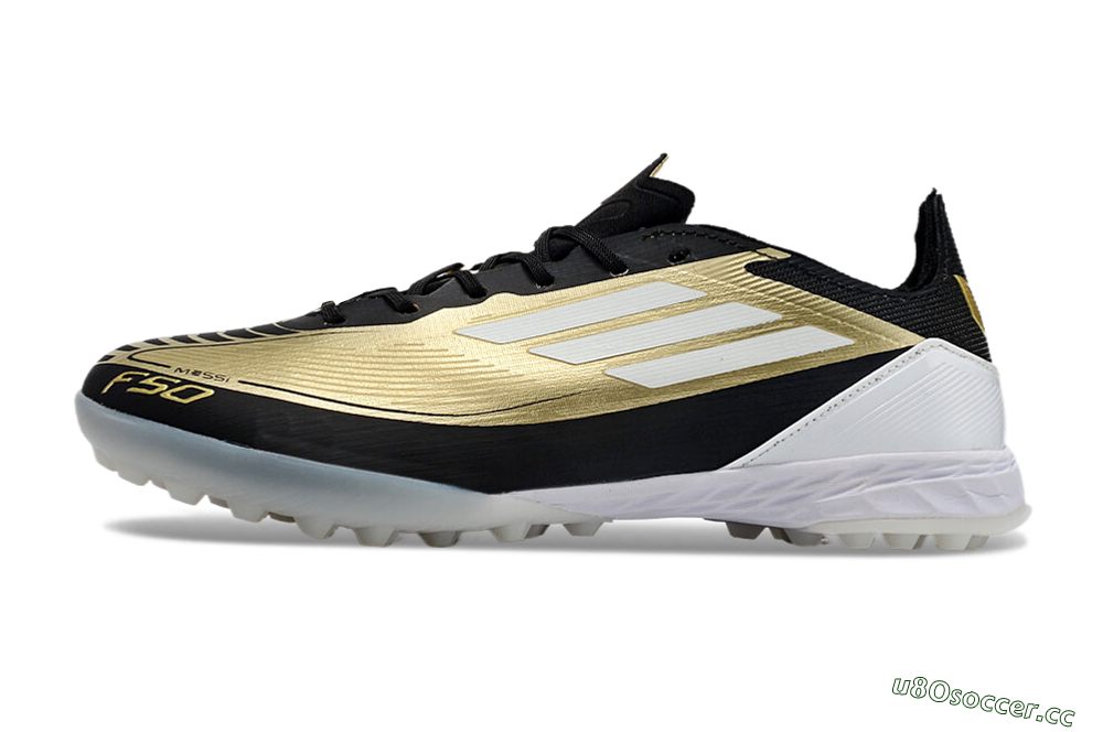 Unisex Adidas F50 Elite TF Artificial Turf Low-Tops Football Shoes - Gold/White/Black 0