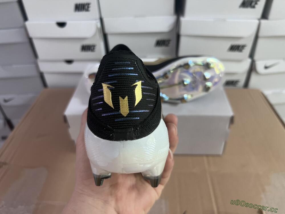 Men's Adidas F50 Adizero Messi Laceless FG Firm Ground Low-Tops Football Boots - Gold/White/Black