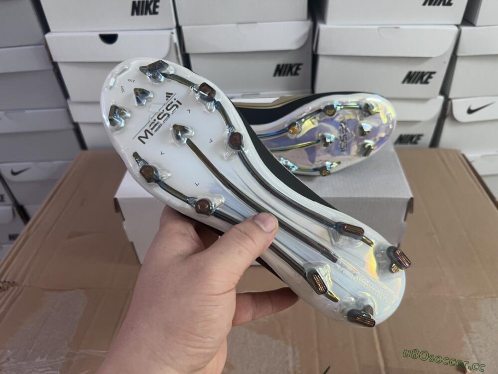 Men's Adidas F50 Adizero Messi Laceless FG Firm Ground Low-Tops Football Boots - Gold/White/Black