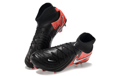 Men's Nike Phantom Luna Elite FG Firm Ground High-Tops Football Boots - Black/Red/White